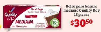 Soriana Híper Bolsa para basura mediana Quality Day 18 piezas oferta