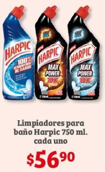 Soriana Híper Limpiadores para baño Harpic 750 ml. cada uno oferta
