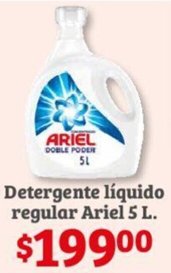 Soriana Híper Detergente líquido regular Ariel 5 L. oferta