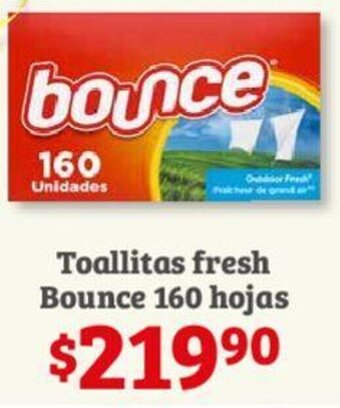 Soriana Híper Toallitas fresh Bounce 160 hojas oferta