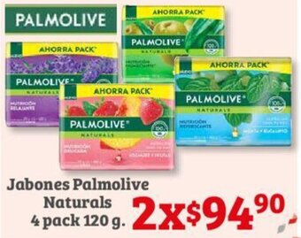 Soriana Híper Jabones Palmolive Naturals 4 pack 2x120g oferta