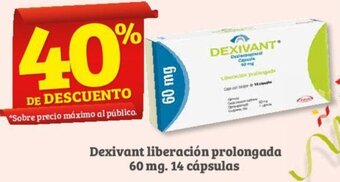 Dexivant liberación prolongada 60 mg. 14 cápsulas