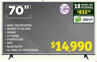 Soriana Híper LG Smart TV 4K UHD 70" oferta