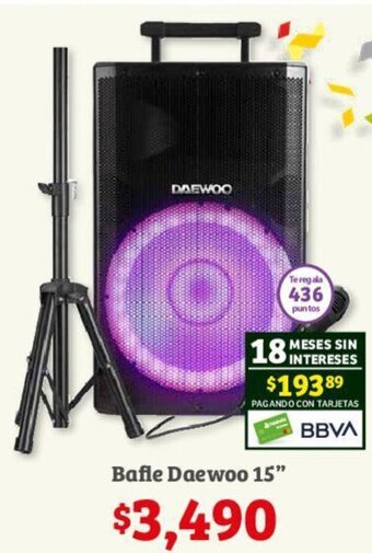 Soriana Híper Bafle Daewoo 15" oferta