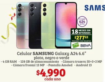 Soriana Híper SAMSUNG Galaxy A24 6.6" Celular oferta