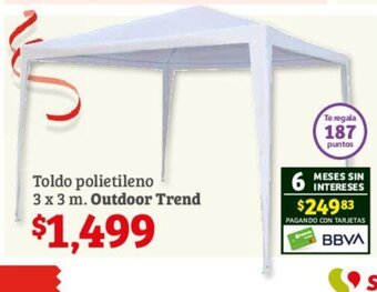 Soriana Híper Outdoor Trend Toldo polietileno 3 x 3 m. oferta