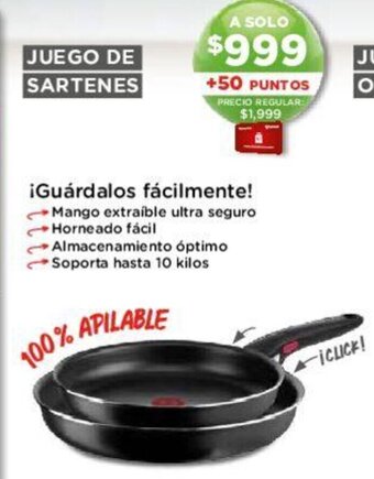 Soriana Híper JUEGO DE SARTENES oferta