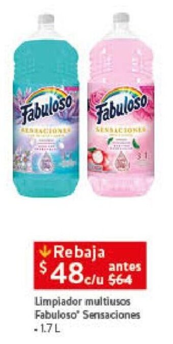 Walmart Limpiador multiusos Fabuloso Sensaciones 1.7L oferta