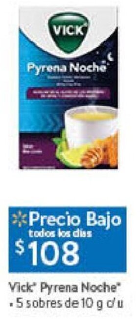 Walmart Vick Pyrena Noche 5 sobres de 10 g oferta