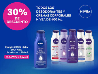 DelSol CREMA NIVEA BODY MILK, piel extra seca, 400 ml oferta