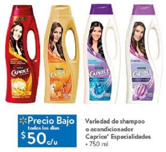 Walmart Variedad de shampoo o acondicionador Caprice Especialidades 750ml oferta