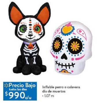 Walmart Inflable perro o calavera dia de muertos 1.07m oferta