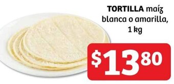 Soriana Híper TORTILLA maíz blanca o amarilla 1 kg oferta