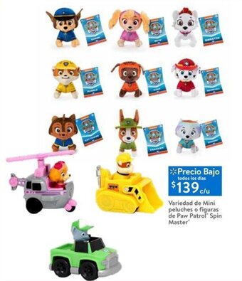 Walmart Variedad de Mini peluches o figuras de Paw Patrol Spin Master oferta