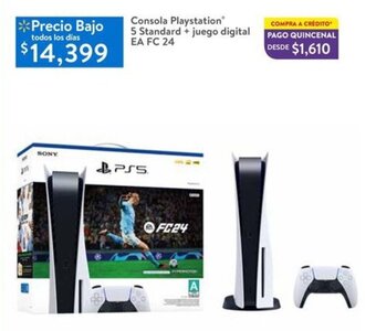 Walmart Consola Playstation 5 Standard + juego digital EA FC 24 oferta