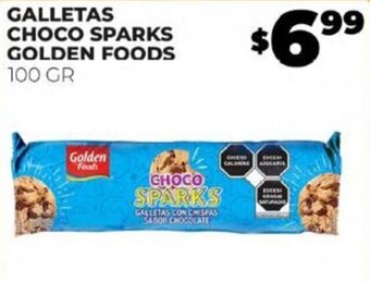 GALLETAS CHOCO SPARKS GOLDEN FOODS 100 GR