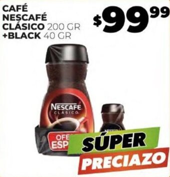 Merco CAFÉ NESCAFÉ CLÁSICO 200 GR +BLACK 40 GR oferta