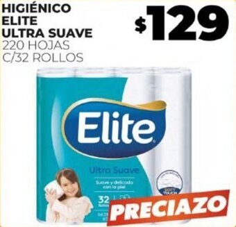 Merco HIGIENICO ELITE ULTRA SUAVE 220 HOJAS C/32 ROLLOS oferta
