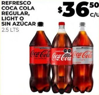 Merco REFRESCO COCA-COLA REGULAR, LIGHT O SIN AZÚCAR 2.5 LTS oferta