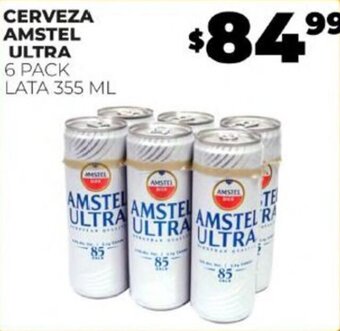 Merco CERVEZA AMSTEL ULTRA 6 PACK LATA 355 ML oferta