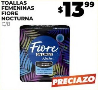 Merco TOALLAS FEMENINAS FIORE NOCTURNA C/8 oferta