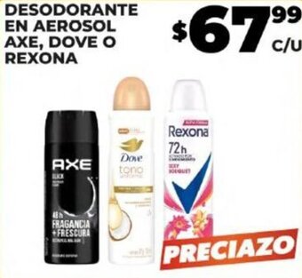 DESODORANTE EN AEROSOL AXE, DOVE O REXONA