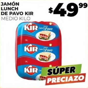 Merco JAMÓN LUNCH DE PAVO KIR MEDIO KILO oferta