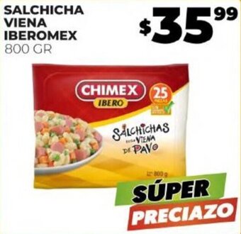 Merco SALCHICHA VIENA CHIMEX IBERO 800 GR oferta