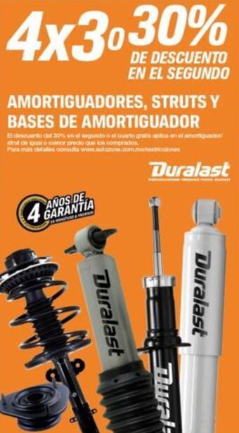 AutoZone Duralast AMORTIGUADORES, STRUTS Y BASES DE AMORTIGUADOR oferta