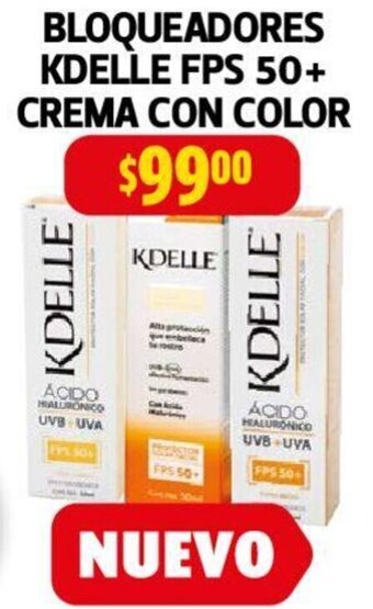 Farmacias Guadalajara BLOQUEADORES KDELLE FPS 50+ CREMA CON COLOR oferta