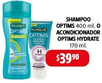Farmacias Guadalajara SHAMPOO OPTIMS 400 ml. 0 ACONDICIONADOR OPTIMS HYDRATE 170 ml. oferta