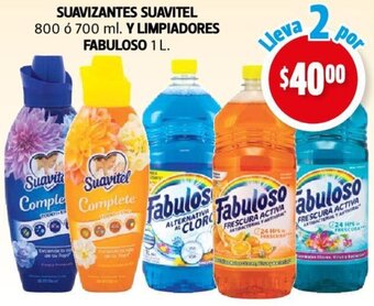 Farmacias Guadalajara SUAVIZANTES SUAVITEL 800 ó 700 ml. Y LIMPIADORES FABULOSO 1 L. oferta