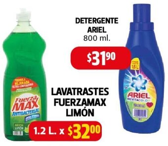 Farmacias Guadalajara LAVATRASTES FUERZAMAX LIMÓN 1.2L oferta