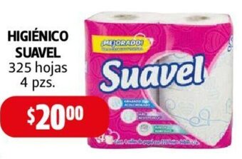 Farmacias Guadalajara HIGIÉNICO SUAVEL 325 hojas 4 pzs. oferta