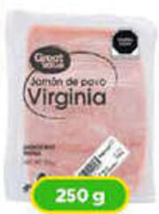 Bodega Aurrerá Jamón de pavo Virginia 250g oferta