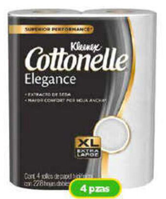 Bodega Aurrerá Kleenex Cottonelle 4 pzas oferta