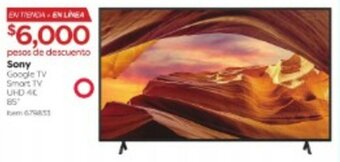 Costco Sony Google TV Smart TV UHD 4C 85" oferta