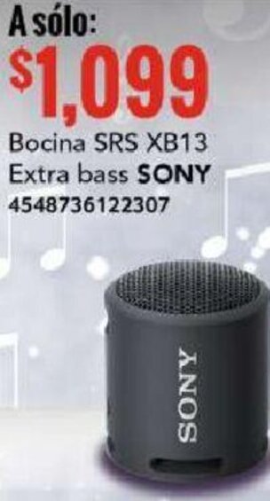 City Club SONY Bocina SRS XB13 Extra bass oferta