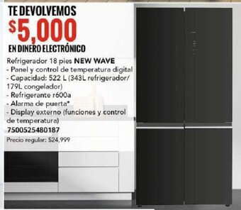 City Club NEW WAVE Refrigerador 18 pies oferta