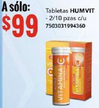 City Club HUMVIT Tabletas 2/10 pzas oferta