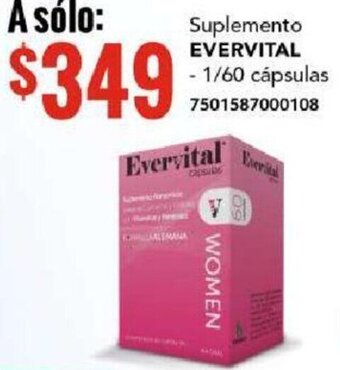 City Club EVERVITAL Suplemento 1/60 cápsulas oferta