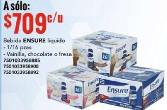 ENSURE Bebida líquido 1/16 pzas
