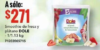 City Club DOLE Smoothie de fresa y plátano 1/1.13kg oferta