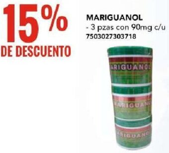 City Club MARIGUANOL 3 pzas con 90mg c/u oferta