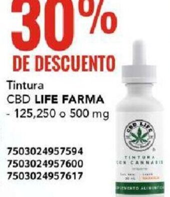 City Club Tintura CBD LIFE FARMA 125,250 o 500mg oferta
