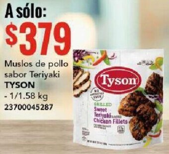 City Club TYSON Muslos de pollo sabor Teriyaki 1/1.58kg oferta