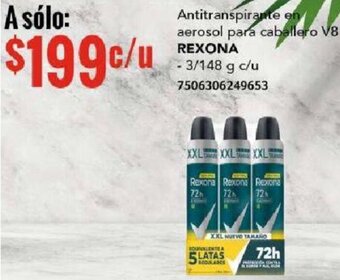 City Club REXONA Antitranspirante en aerosol para caballero V8 3/148g oferta