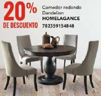 HOMELAGANCE Comedor redondo Dandelion