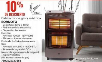 City Club BORNOTO Calefactor de gas y eléctrico oferta