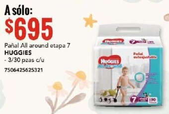 HUGGIES Pañal All around etapa 7 3/30 pzas